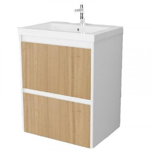 Тумба под раковину Velvex Klaufs 70 tpKLA.70.2Y-617.216 подвесная Белая глянцевая шатанэ