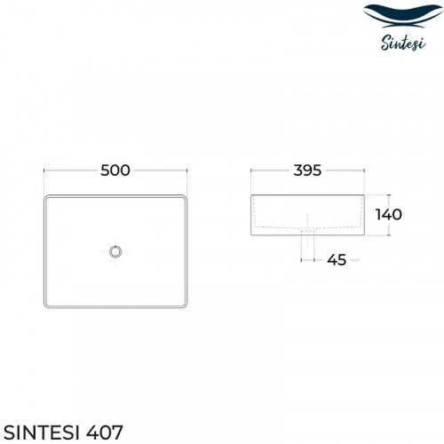 Раковина-чаша Sintesi 50 SIN-LVB-APP-407 Белая