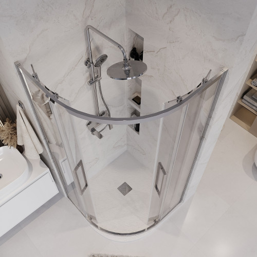 Душевой уголок Grossman Cosmo 80х80 301.K33.02.8080.10.00 профиль Хром стекло прозрачное
