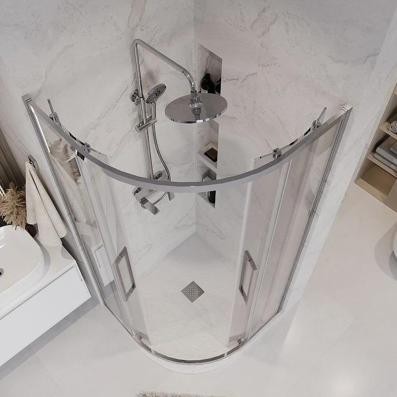 Душевой уголок Grossman Cosmo 80х80 301.K33.02.8080.10.00 профиль Хром стекло прозрачное