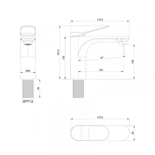Смеситель для раковины Wonzon & Woghand WW-A40482-BG цвет Брашированное золото