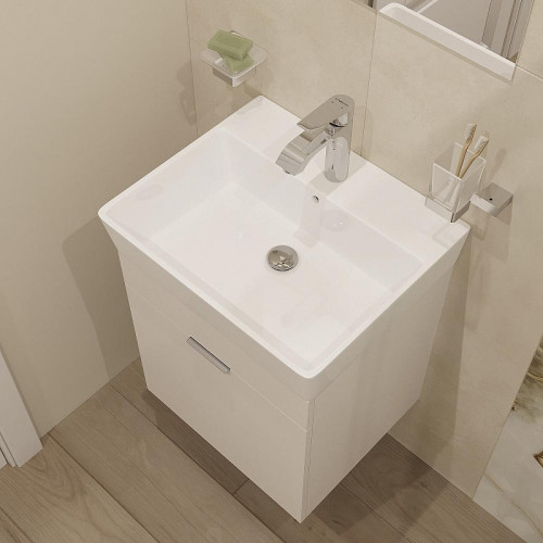 Тумба с раковиной DIWO Анапа 50 TR-672626 подвесная цвет Белый