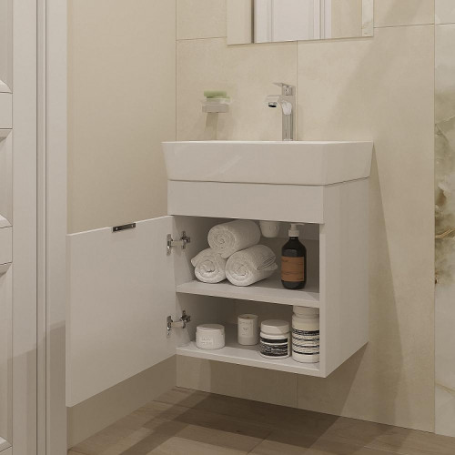 Тумба с раковиной DIWO Анапа 50 TR-672626 подвесная цвет Белый