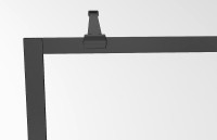 Душевая перегородка Abber AG60100B 100x200 профиль Черный стекло прозрачное