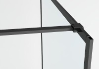 Душевая перегородка Abber AG60100B 100x200 профиль Черный стекло прозрачное