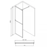 Душевая перегородка Abber AG60100B 100x200 профиль Черный стекло прозрачное