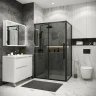 Душевая стенка Grossman Cosmo 70 200.K33.02.70.21.10 профиль Черный матовый стекло тонированное