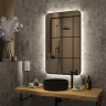 Зеркало Maretti Florenza 60 FL1460100P14EL с подсветкой цвет Черный с бесконтактным выключателем