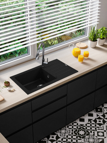 Смеситель для кухни Alveus Primrose PS Carbon G91 1148264 Черный латунь