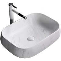 Раковина-чаша Ceruttispa 57 CR0086 MMW1 СТ9546 Белый матовый мрамор фарфор накладная