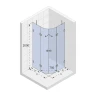 Душевой уголок Riho SZ Scandic NXT X309 87х87 G001107121 профиль Черный матовый стекло прозрачное
