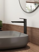 Смеситель для раковины Splenka S41.15.06 Черный матовый латунь