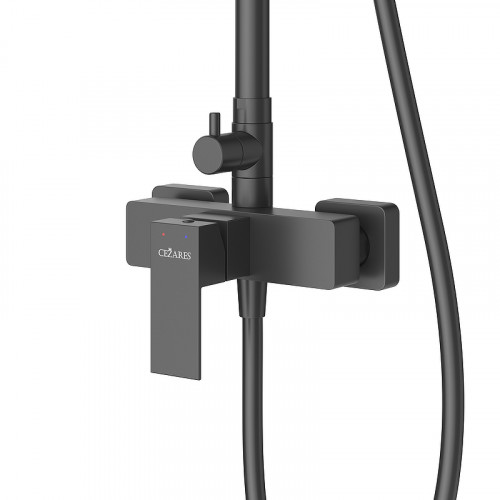 Душевая система Cezares Slider SLIDER-CD-NOP Черная матовая нержавеющая сталь на стену