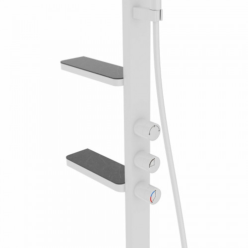 Душевая система Vincea Inspire  VSFS-3I11W Белая латунь на стену