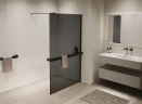 Душевая перегородка Vincea Walk in 90 VSW-1HR900CGB профиль цвет Черный стекло тонированное