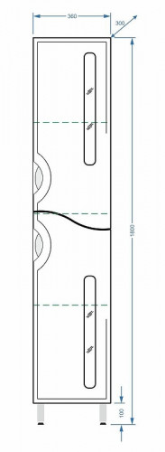 Шкаф пенал Stella Polar Сильва 36 SP-00000205 Белый