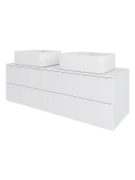 Тумба с раковиной Orange Отто 130 Ot-130TuMDF+B02-460W подвесная цвет Белый глянцевый