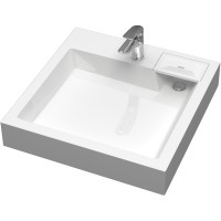 Раковина Reflection Sigma 60 RX6060SI на стиральную машину Белая искусственный камень (литьевой мрамор) подвесная, на стиральную машину