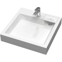 Раковина Reflection Sigma 60 RX6060SI на стиральную машину Белая искусственный камень (литьевой мрамор) подвесная, на стиральную машину