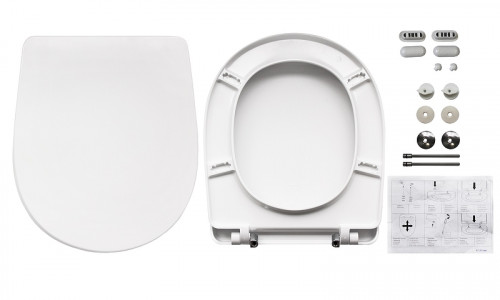 Унитаз-компакт Sanita Luxe Classic DM WC.CC/Classic/2-DM/WHT.G/S1 с бачком и сиденьем Микролифт