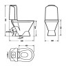 Унитаз-компакт Sanita Luxe Classic DM WC.CC/Classic/2-DM/WHT.G/S1 с бачком и сиденьем Микролифт