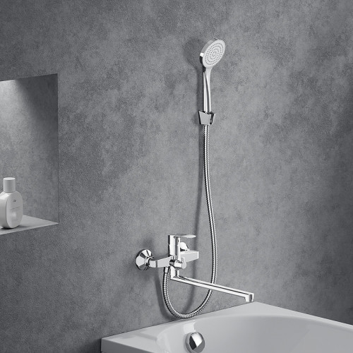 Смеситель для ванны Damixa Eclipse 2.0 489500000 универсальный Хром латунь на стену