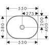 Раковина-чаша Hansgrohe Xuniva U 55 60166450 Белая накладная