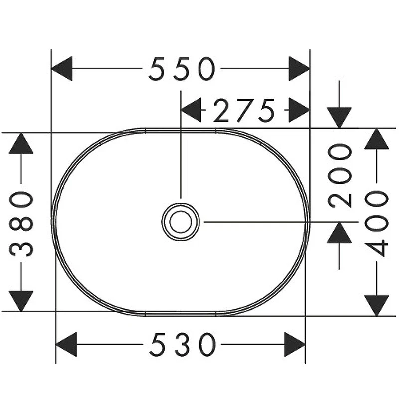 Раковина-чаша Hansgrohe Xuniva U 55 60166450 Белая накладная