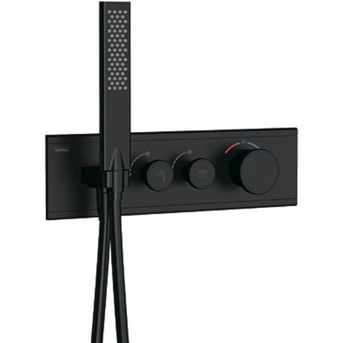 Смеситель для душа Teska Shine SH2008 с термостатом Черный матовый