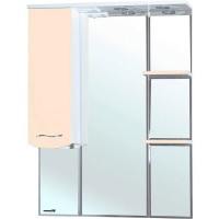 Зеркало со шкафом Bellezza Мари 75 L 4612912002223 с подсветкой Бежевое МДФ / ЛДСП, стекло