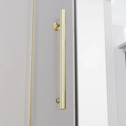 Душевая дверь Veconi Premium Alassio G 140 AL-140-00-G-C4 профиль цвет Брашированное золото стекло прозрачное осветленное