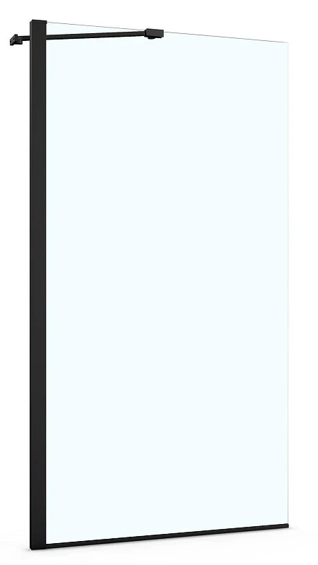 Шторка на ванну Azario Merrit 80 AZ-NF6310-1 800 BLACK профиль Черный стекло прозрачное