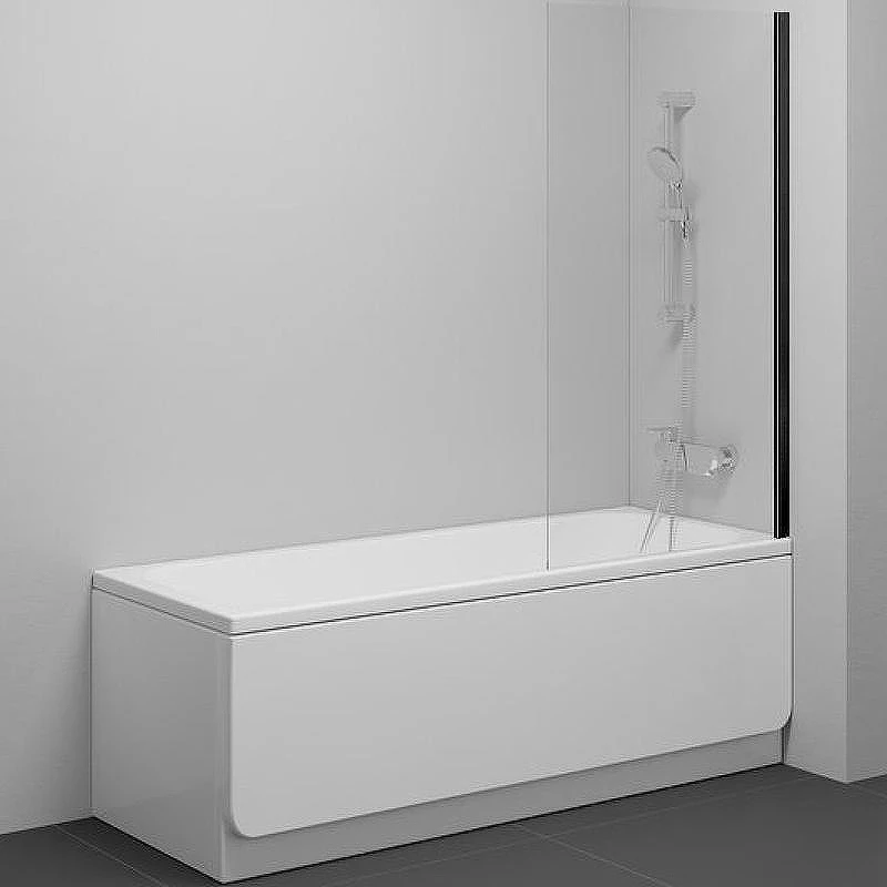 Шторка на ванну Azario Merrit 80 AZ-NF6310-1 800 BLACK профиль Черный стекло прозрачное