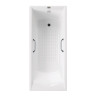 Чугунная ванна Vinsent Veron Devon 175x70 VDV1757045H/VH0012CH-AS цвет Белый с квадратными хромированными ручками и антискользящим покрытием