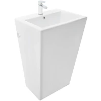 Раковина WeltWasser Leerbach 4438 GL-WT 46 10000005488 Белый глянец фаянс напольный
