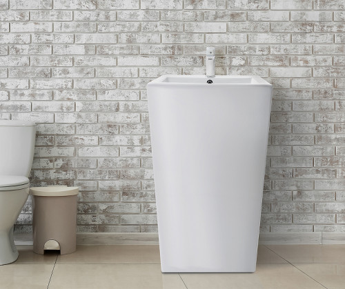 Раковина WeltWasser Leerbach 4438 GL-WT 46 10000005488 Белый глянец фаянс напольный