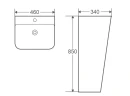 Раковина WeltWasser Leerbach 4438 GL-WT 46 10000005488 Белый глянец фаянс напольный
