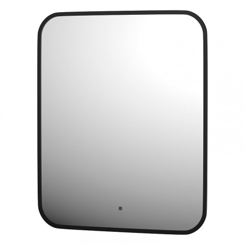 Зеркало Defesto Aura 50х60 DF 2973R с подсветкой 19W-3000K/ИК - выключатель/Теплый белый свет/Черная рама