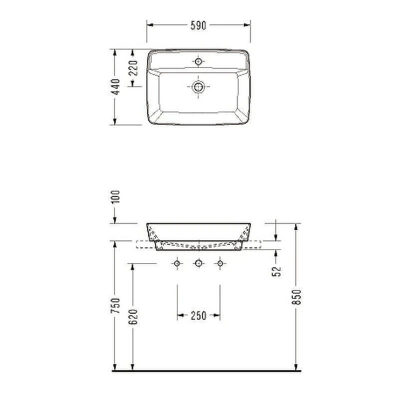 Раковина Serel Rita 59 RT30TXS110H Белая