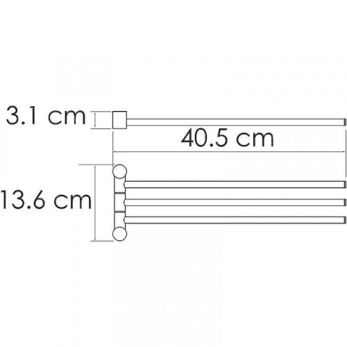 Полотенцедержатель WasserKRAFT K-1033BRUSHED GOLD поворотный Золото матовое