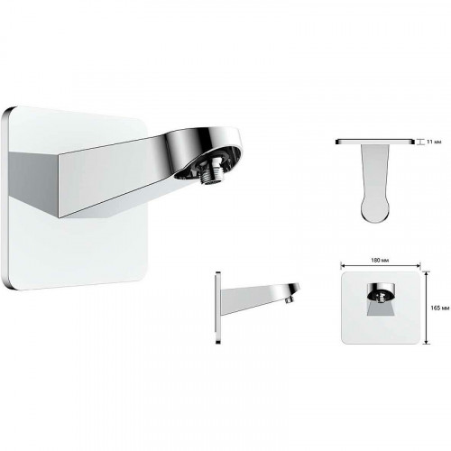 Верхний душ Vincea Inspire VSHD-3I4CMB Черный матовый латунь на стену