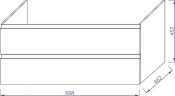 Тумба под раковину Jacob Delafon Madeleine 99,8 EB2054-J52 цвет Черный
