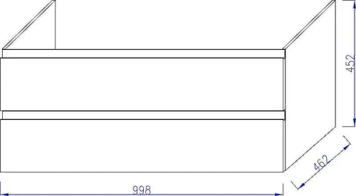 Тумба под раковину Jacob Delafon Madeleine 99,8 EB2054-J52 цвет Черный