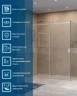 Душевой уголок BelBagno Soft Close-2 180x90 SOFT_CLOSE-2-AH-1-180/90-C-Cr профиль Хром стекло прозрачное
