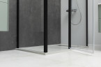 Душевой уголок Allen Brau Priority 120x100 3.31033.BBA+3.31048.BBA цвет профиля Черный браш стекло прозрачное