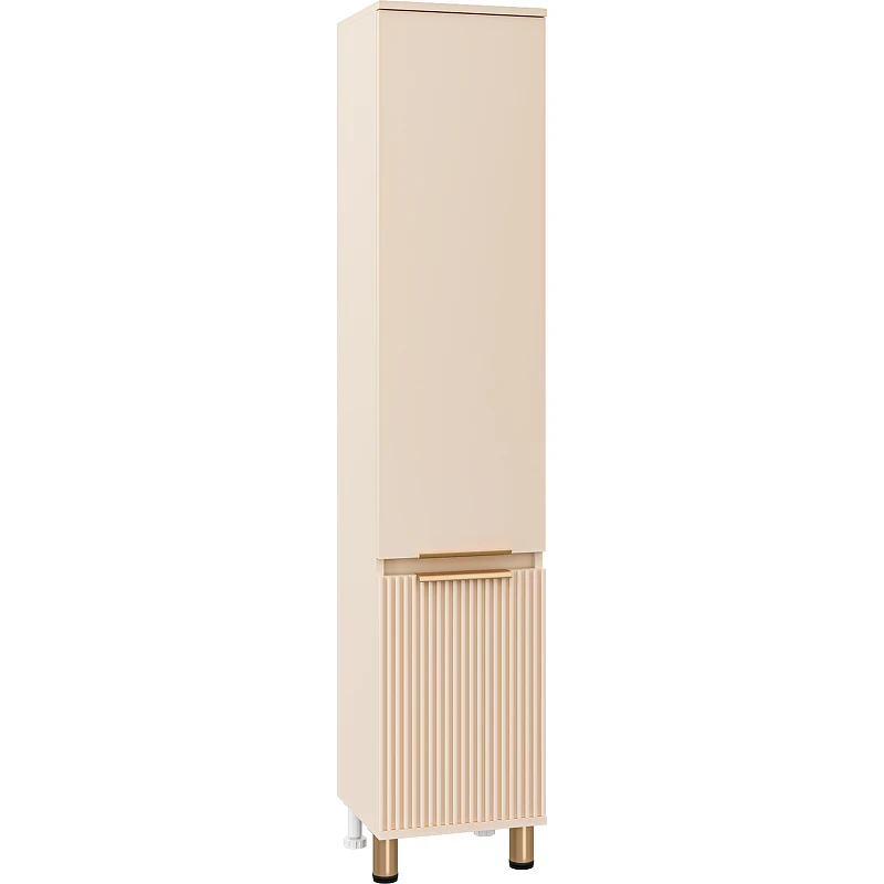 Шкаф пенал Brevita Enfida 35 R ENF-05035-030P Бежевый матовый МДФ / ЛДСП
