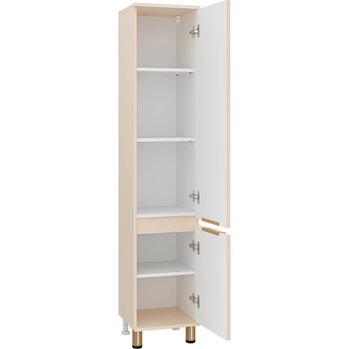 Шкаф пенал Brevita Enfida 35 R ENF-05035-030P Бежевый матовый МДФ / ЛДСП