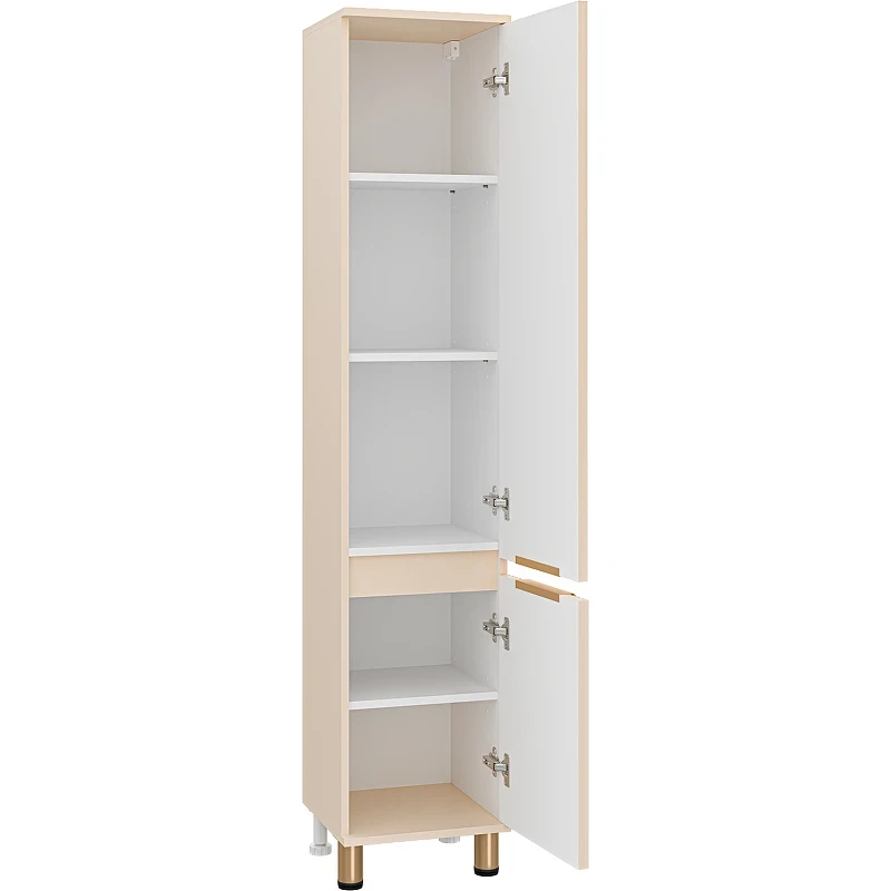 Шкаф пенал Brevita Enfida 35 R ENF-05035-030P Бежевый матовый МДФ / ЛДСП
