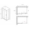 Душевой уголок Abber Schwarzer Diamant 140x60 AG301405-S605 профиль Хром стекло прозрачное