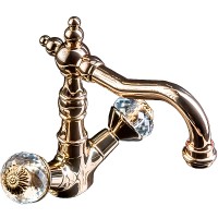 Смеситель для раковины Boheme Flora 292-FL Золото латунь